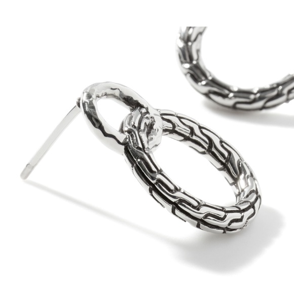NWT ✨John Hardy Carved Chain Interlocking Stud Earrings - Picture 3 of 7